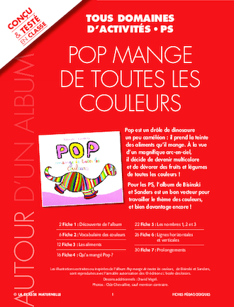 EXPLOIATATION PEDAGOGIQUE - POP MANGE DE TOUTES LES COULEURS